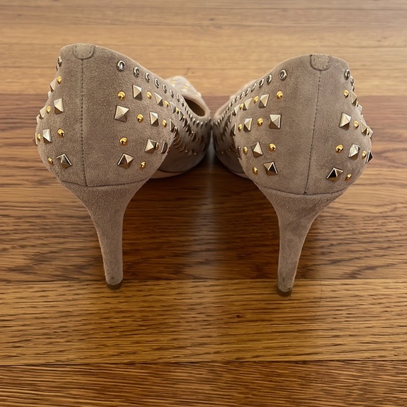 J Crew suede studded heels - Picture 2 of 4